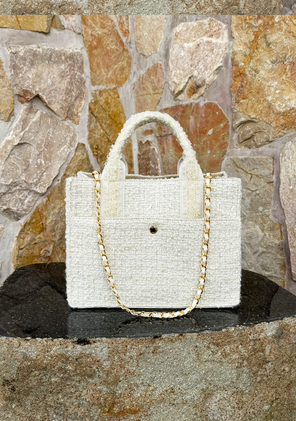 Tweedy Bag_Cream