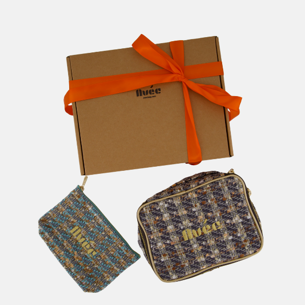 Tweed Carry∙Square Pouch Set