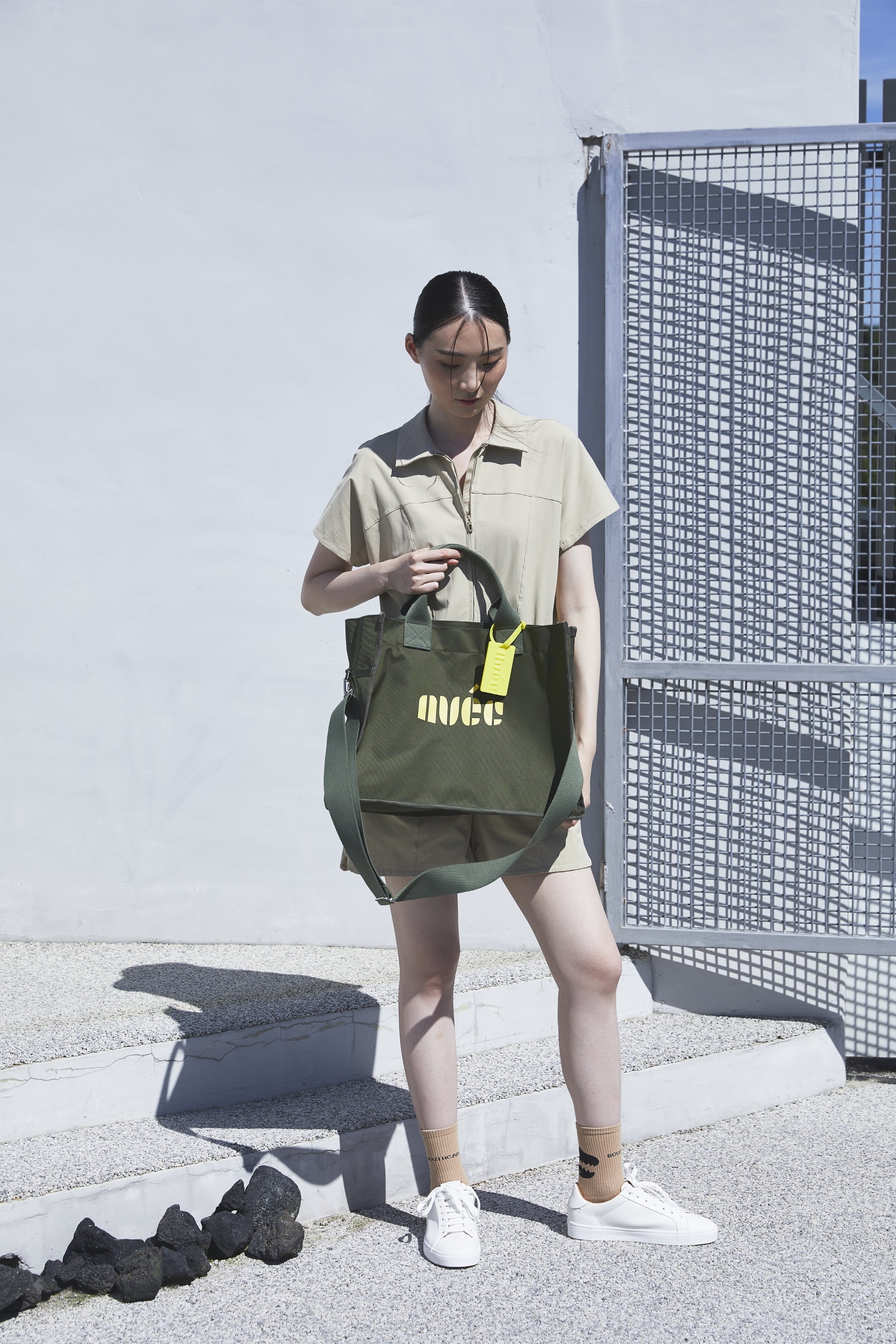 [Avécbag] Voyage Bag_Khaki-Lemon