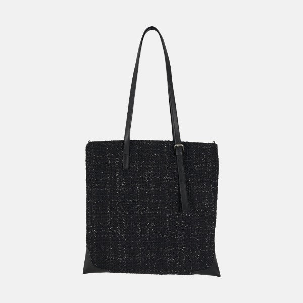 Tweed Square_Shine Black