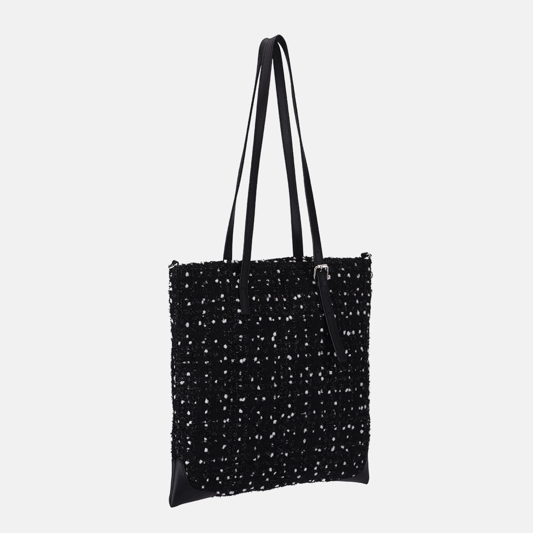 Tweed Square_Snow Black