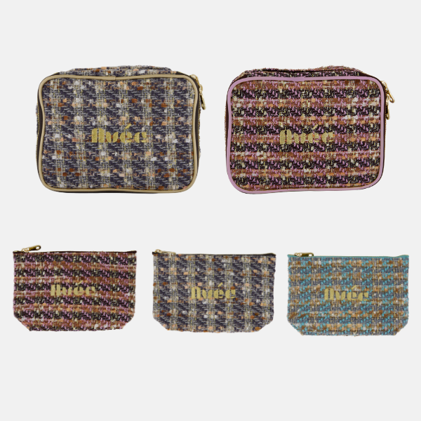 Tweed Carry∙Square Pouch Set